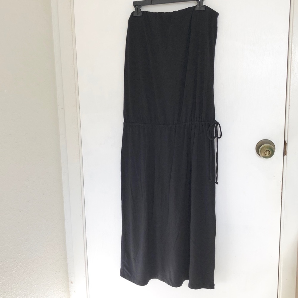 EUC Fighting Eel Black Maxi Strapless dress L